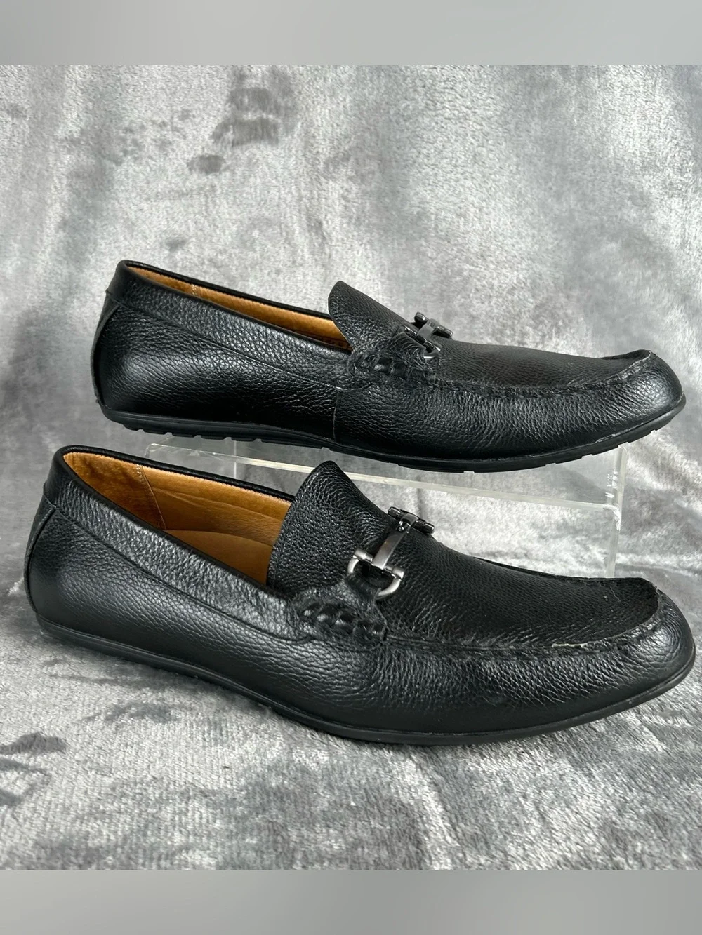Vionic‎ Mason Loafers Men’s Size 10.5 Black Suede Slip-On Driving Shoes Horsebit